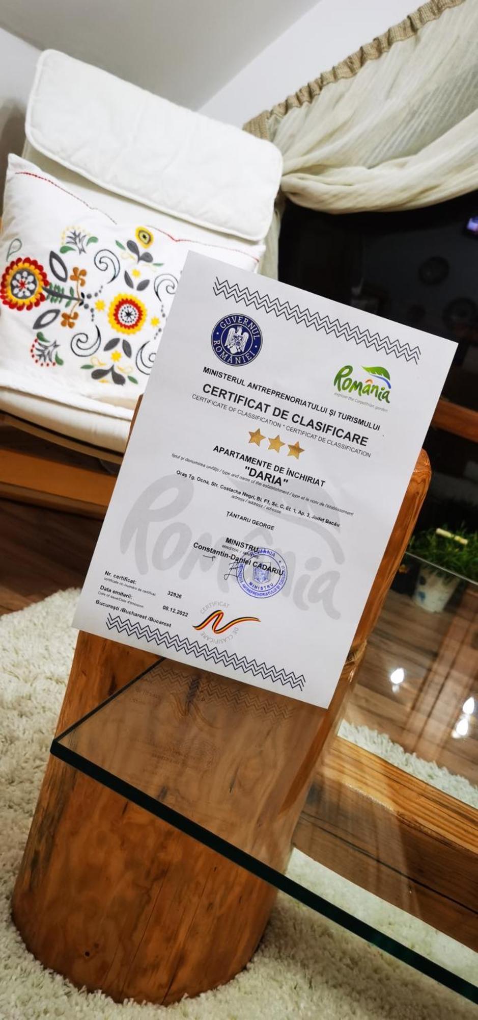 Apartament Daria Tîrgu Ocna Εξωτερικό φωτογραφία